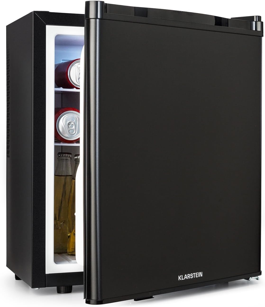 KLARSTEIN Mini Réfrigérateur pour Boissons, Snacks & Cosmétiques, Petit Minibar, Réfrigérateur Petit & Silencieux, Clayettes Réglables, Skincar 6-18°C, 38L