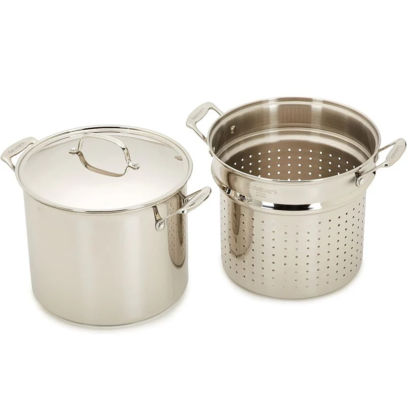 2025 Cuisinart 12-Quart Roestvrijstalen Pasta- en Stoomkookset