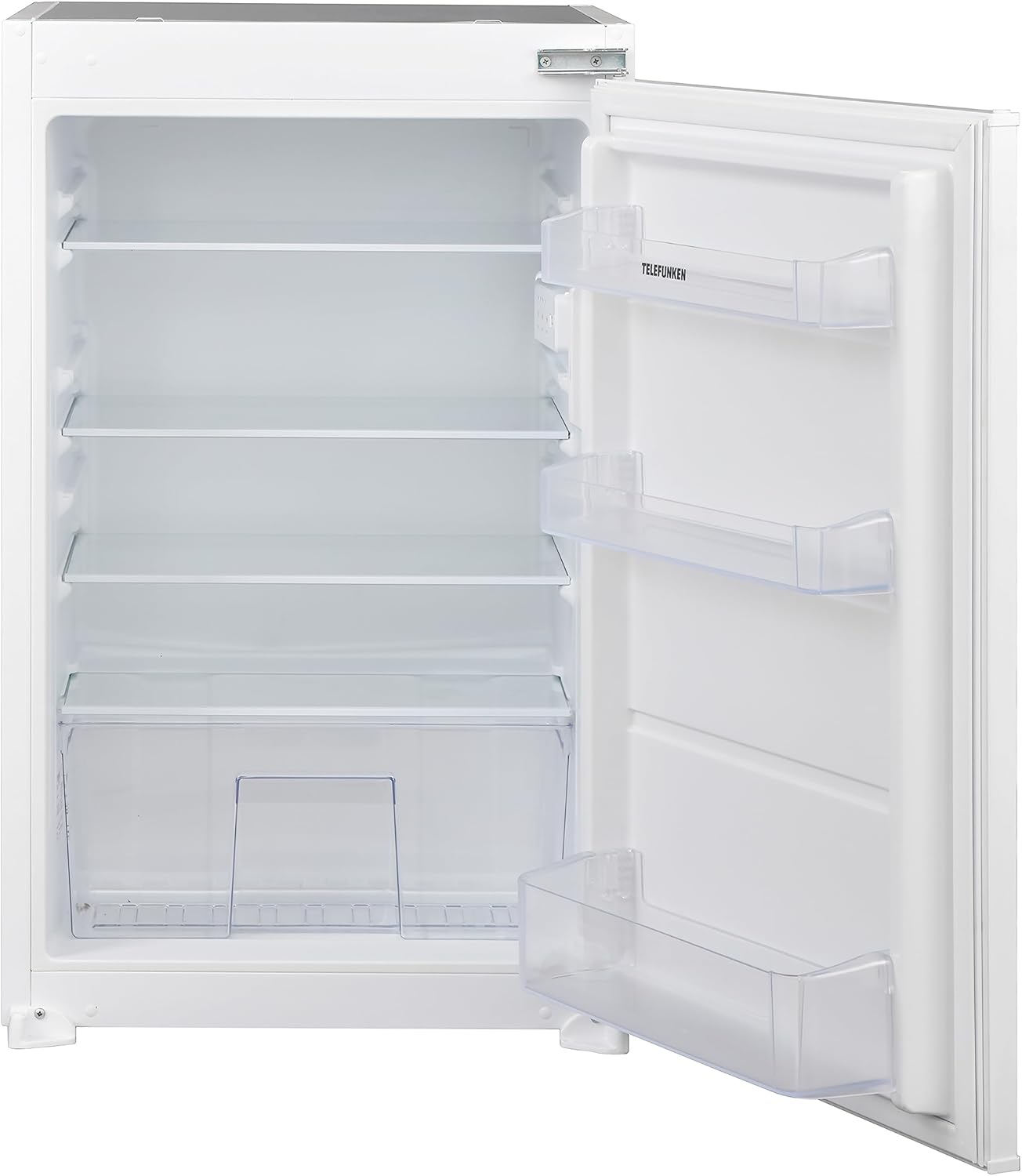 TELEFUNKEN EK88S134E Einbaukühlschrank ohne Gefrierfach 88cm Nische Schlepptür-Technik 126 Liter Nutzinhalt Temperaturregelung Weiß