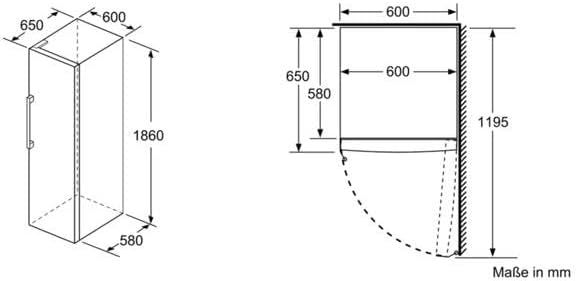 Bosch GIV11ADC0 Serie 6 Einbau-Gefrierschrank, 95 kWh, Jahr, 70 l, LowFrost, FreshSense, 72 x 56