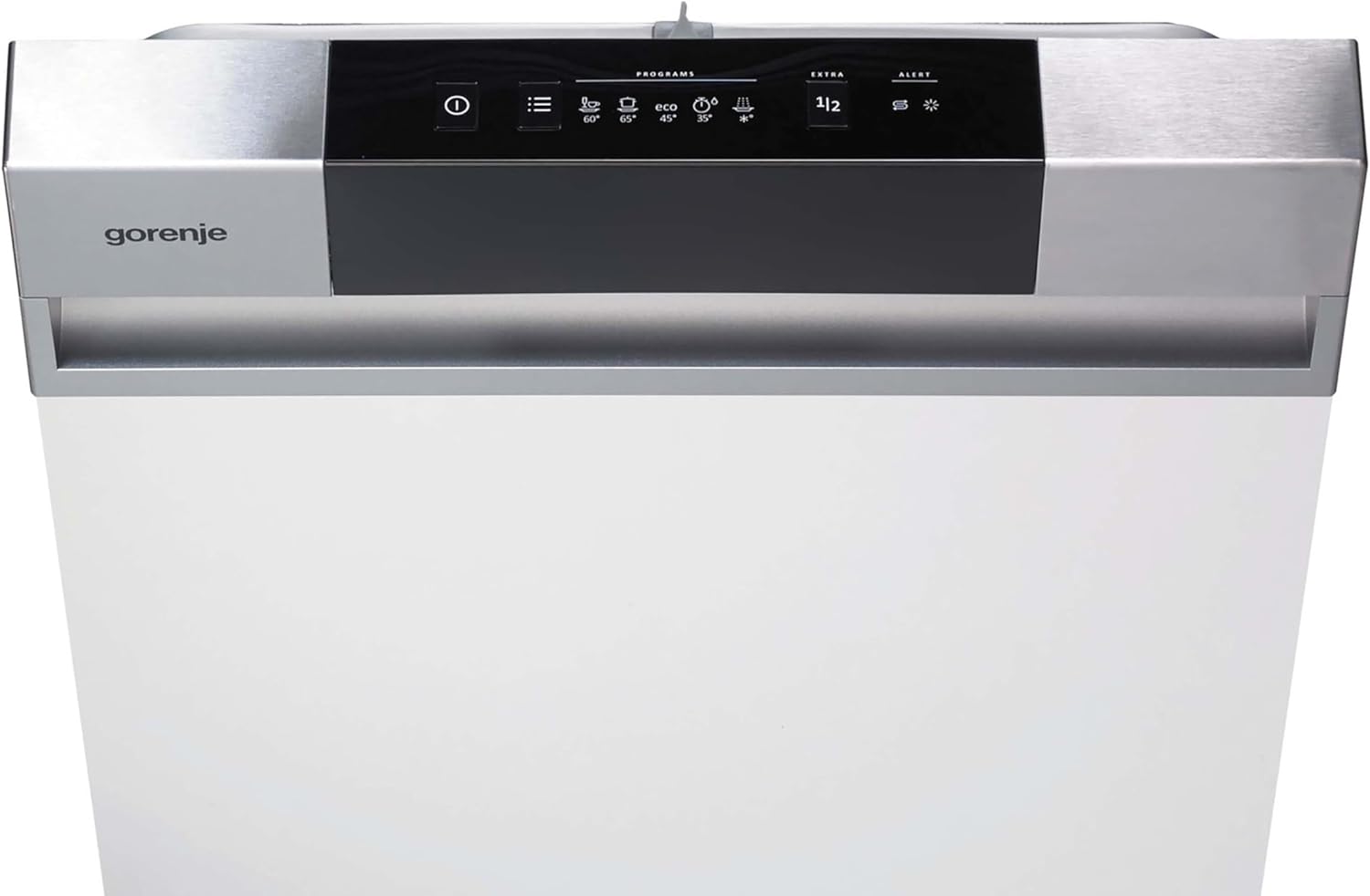 Gorenje GI 520 E15X Teilintegrierbarer Geschirrspüler / 45cm / 9 Maßgedecke / 5 Programme / 1h Reinigungsprogramm / höhenverstellbarer Oberkorb / vollständiger Überlaufschutz, Eingebaut, Edelstahl