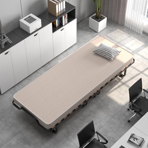COSTWAY Letto Pieghevole, Beige, 90x200cm Matelas 10cm : Casa e cucina