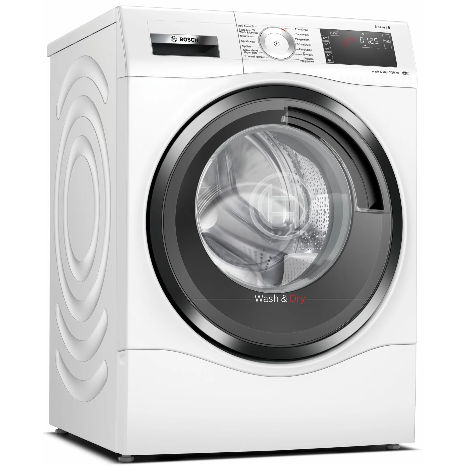 Pralko-suszarka Bosch serii 8 WDU28513 z 2025 r., 10/6 kg, 1400 obr./min, czarno-szara