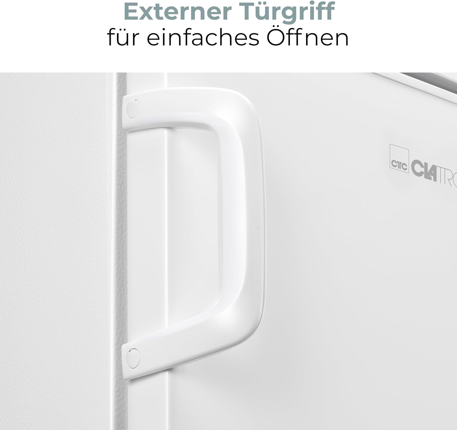 Clatronic® Kühlschrank ohne Gefrierfach | Energieklasse D | 84,5cm | Vollraumkühlschrank | leise 39dB | Türanschlag wechselbar | 0°C - 8°C | 133L | Kühlschrank klein mit Gemüsefach | VS 100 weiß