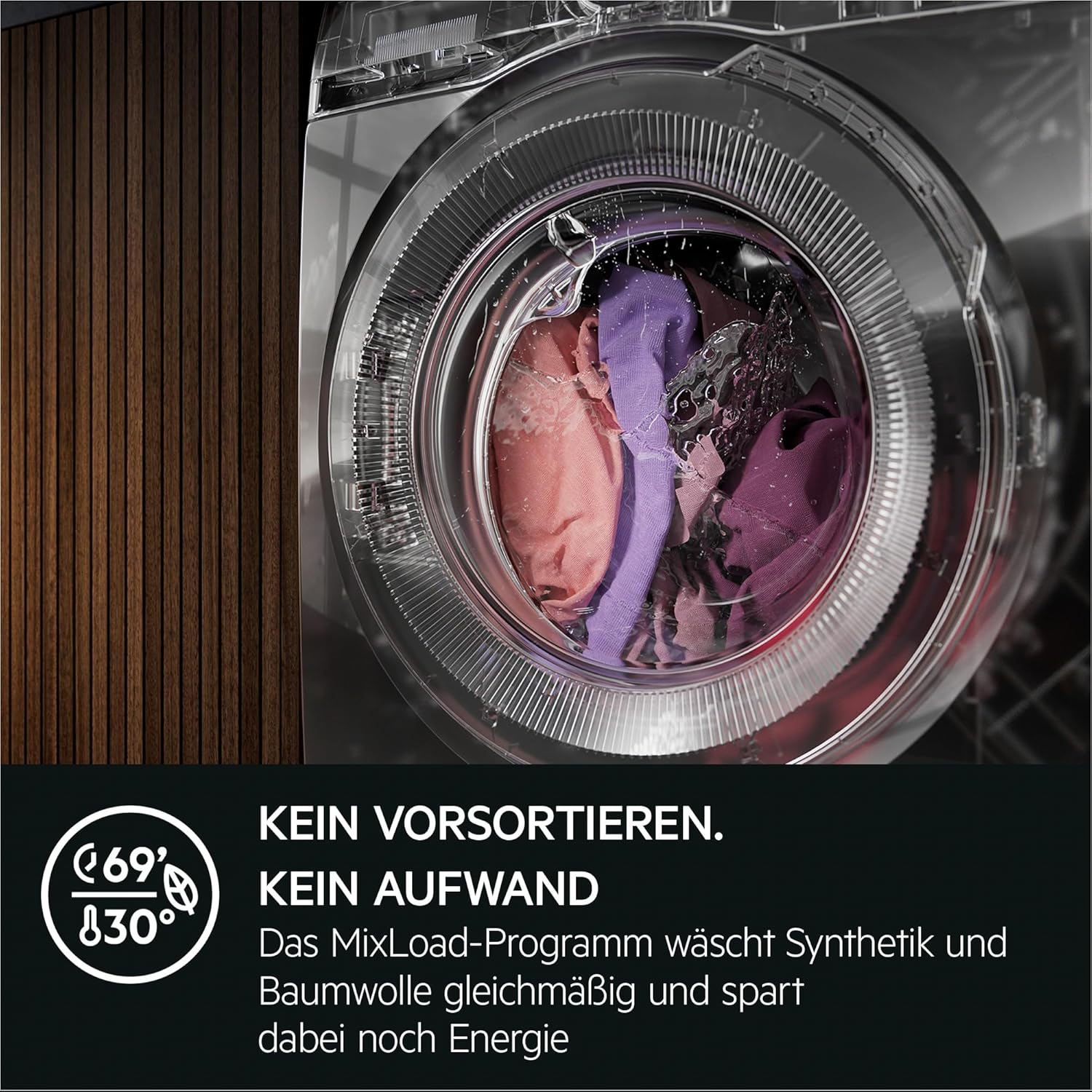 AEG Waschmaschine, Serie 7000 ProSteam: Auffrischfunktion mit Dampf statt Waschen, 10 kg, Leise, Mengenautomatik, A-40%, Energieeffizient, Wasserstopp, 1600 U/min, LR7EW75400