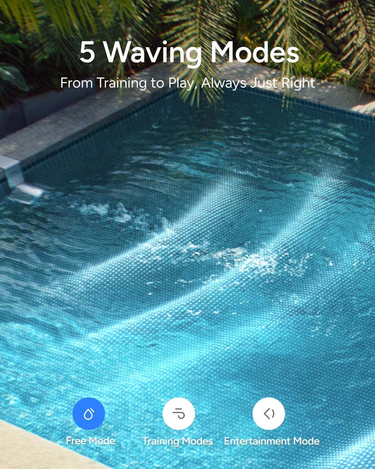 iGarden Swim Jet P-Serie, 450 GPM Wechselrichter, Gegenstrom-Schwimmsystem mit 5 Wellenmodi, Schwimmstrahlmaschine für eingegrabene Pools, Training oder Spaß, Voll-Touchscreen, App-Steuerung