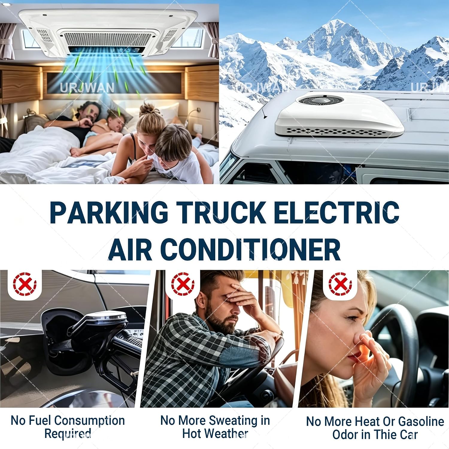 DC-Wohnmobil-Klimaanlage, universelle Dachklimaanlage für Wohnmobile, leise, LKW, Anhänger, Sattelauflieger, Golfwagen und Reisemobile 12v