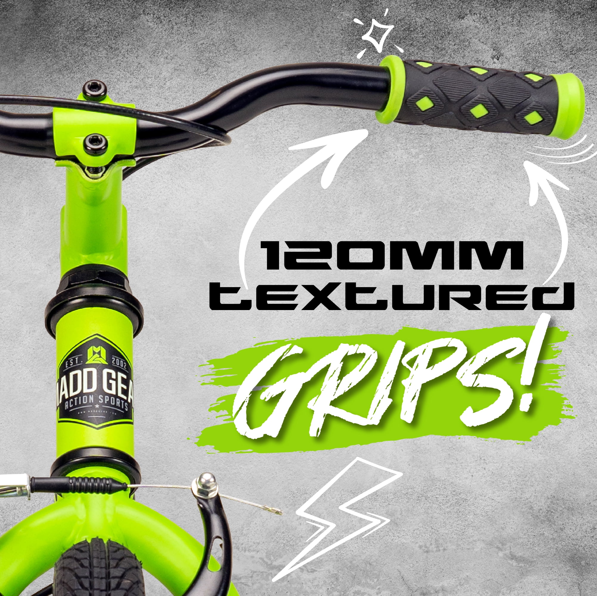 Madd Gear Drift Trike Strong Steel Frame Tricycle Adjustable Seat Black Green Machine 5 Years & up