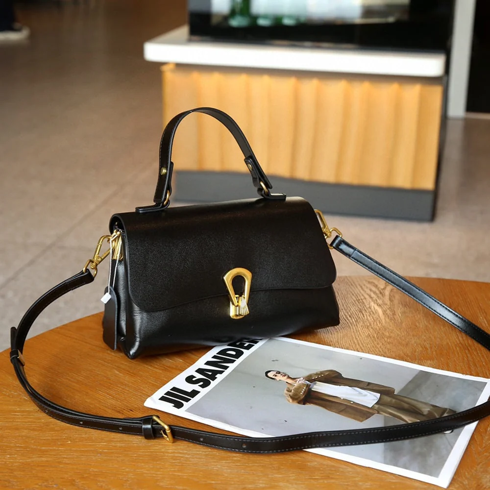 Vintage Vegetable Tanned Mini Leather Handbag Crossbody Bag