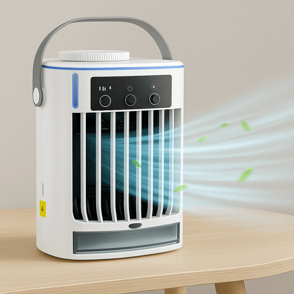 Air Conditioning Fan with Cold Water | Refreshing, Mobile Summer Breeze
