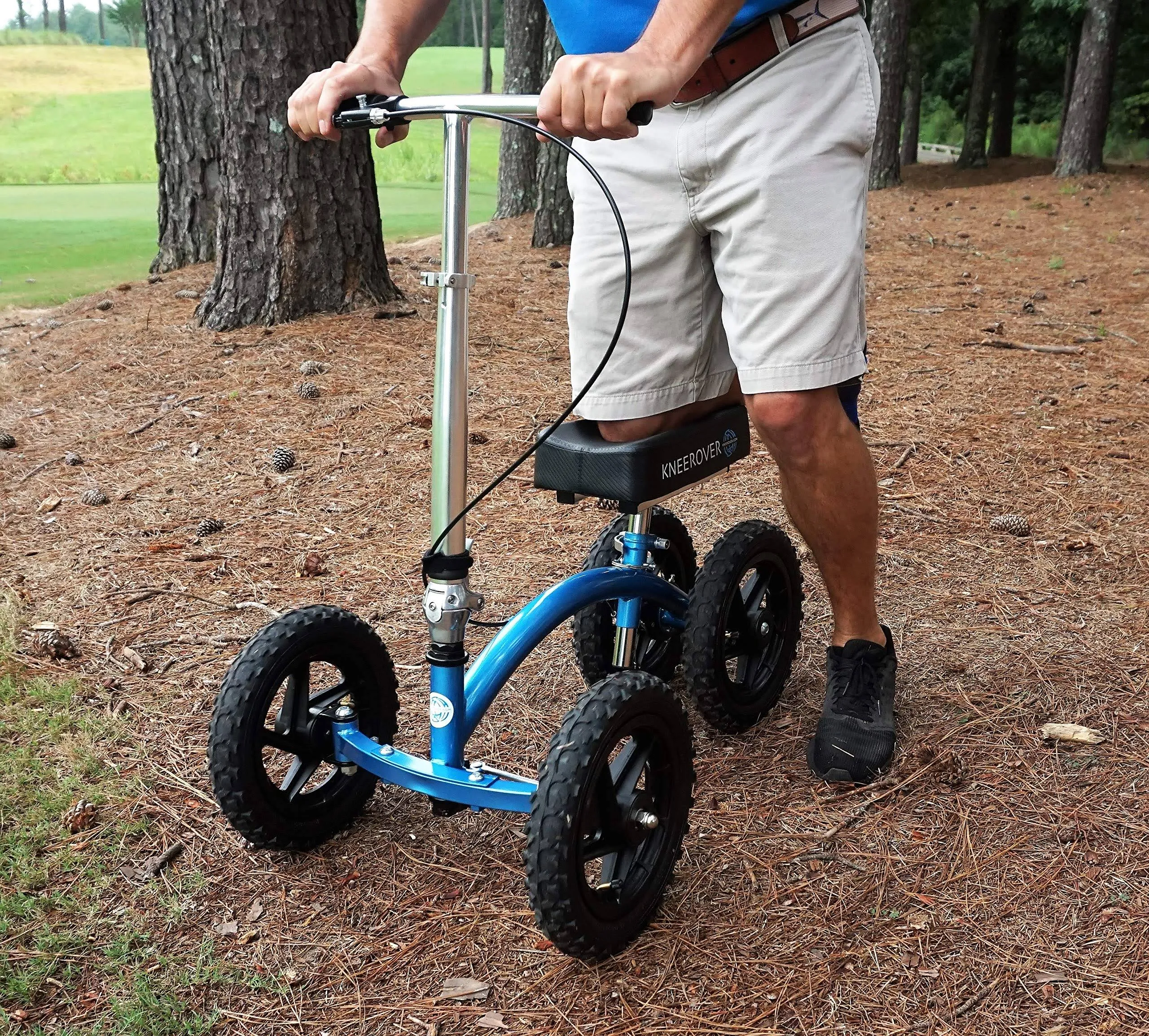 New KneeRover Quad All Terrain Knee Walker in Metallic Blue