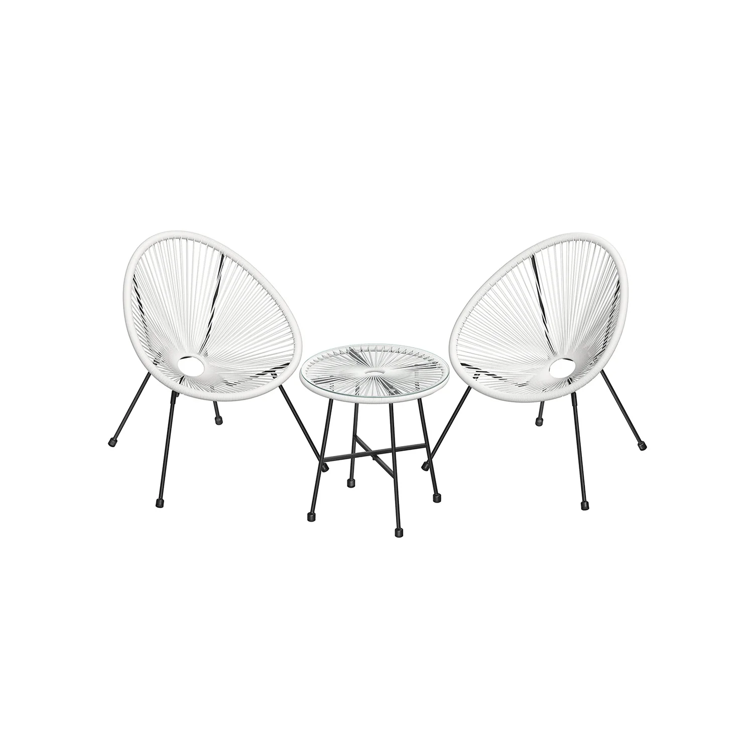 2025 3-delige balkonset met tafel en 2 stoelen