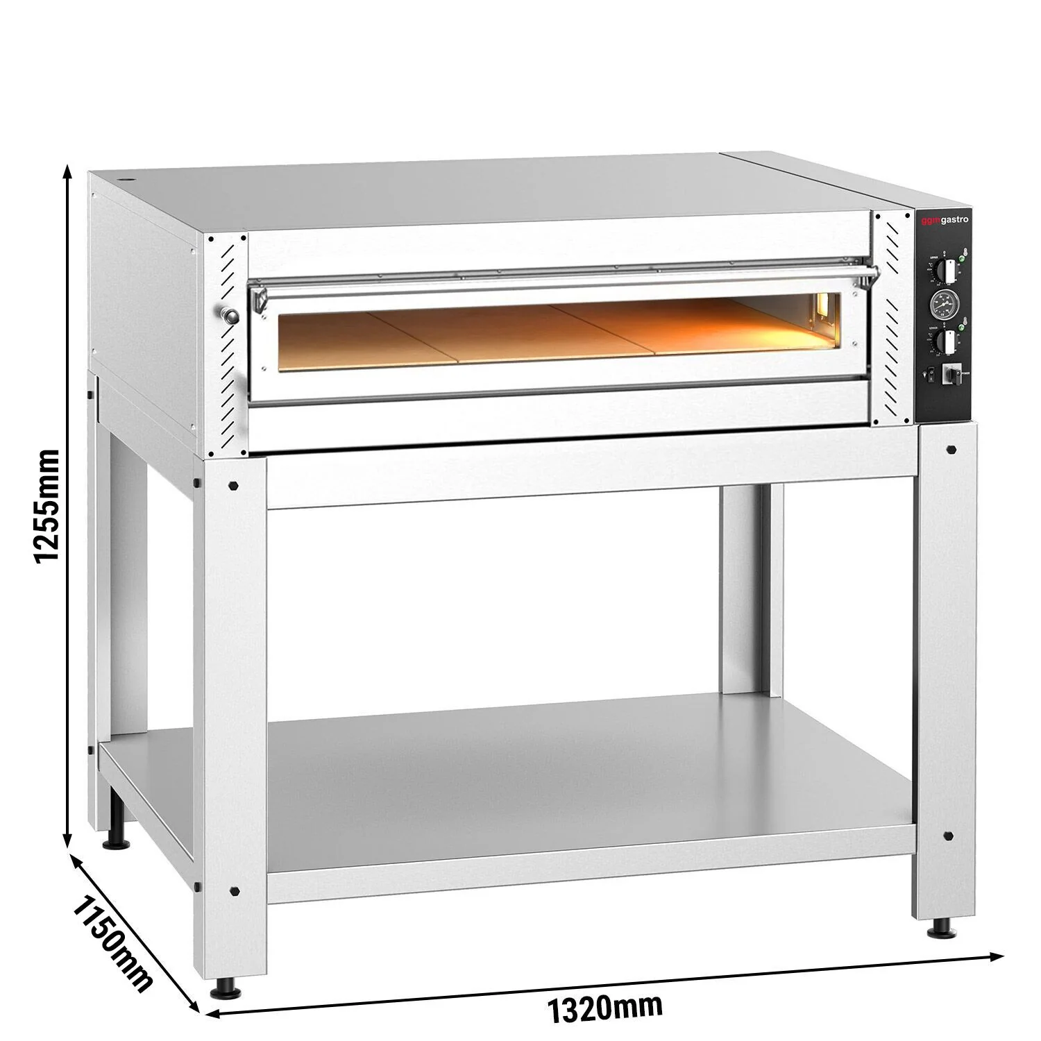 Elektrisk pizzaovn �C 9�� 30 cm (dyp) �C manuell �C inkl. understell