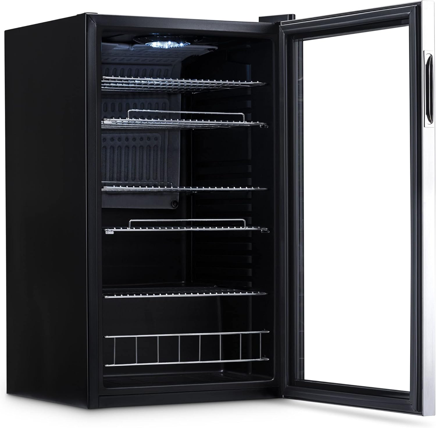 Getränkekühlschrank | Freistehender Kühlschrank für 126 Dosen mit Glastür mit Scharnier rechts | Mini-Getränkekühlschrank, perfekt für Bier, Wein, Limonade und kühlere Getränke
