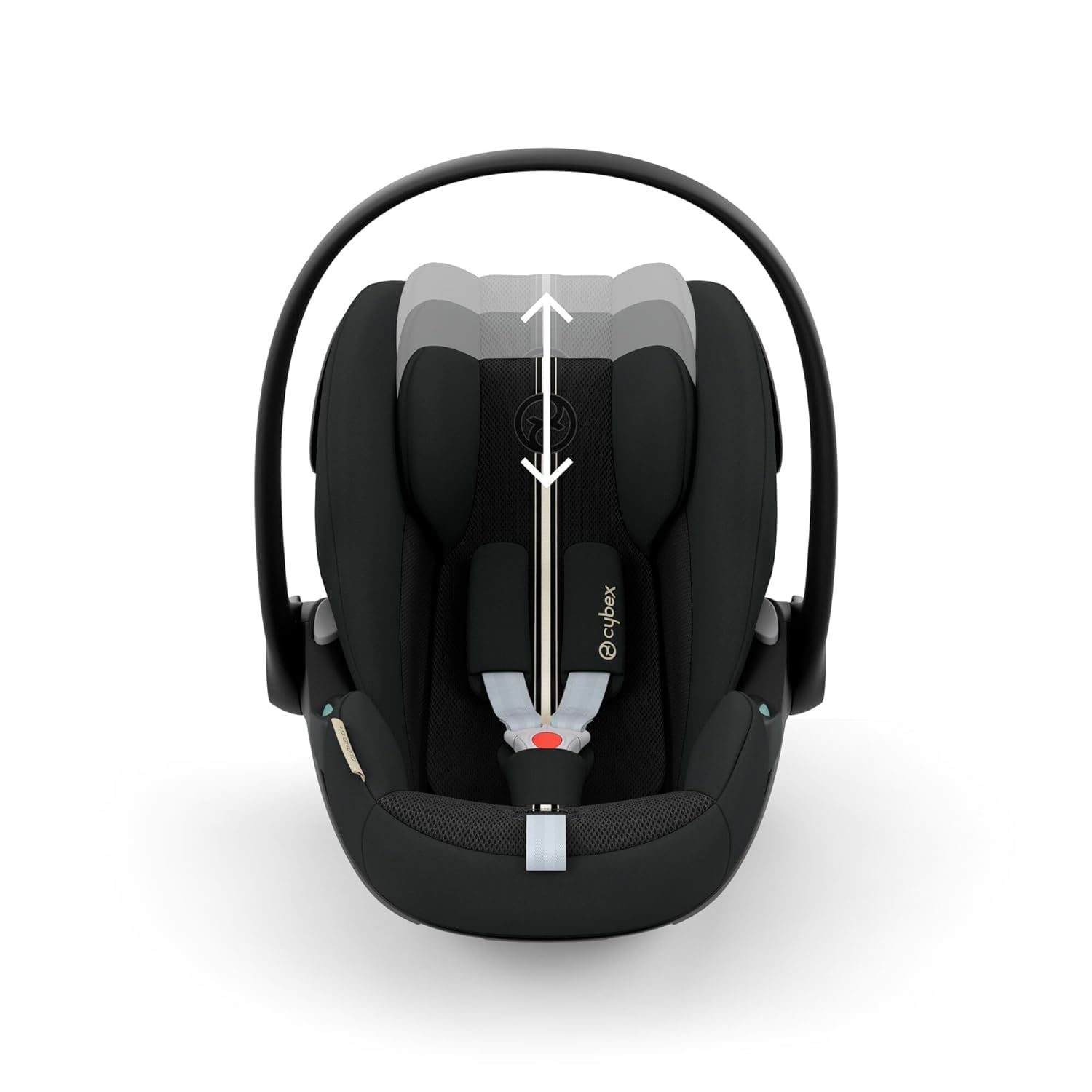 CYBEX Gold Babyschale Cloud G i-Size Comfort, Inkl. Neugeboreneneinlage, Ab Geburt bis ca. 24 Monate, Für Kinder ab 40 cm bis 87 cm, Max. 13 kg, Moon Black