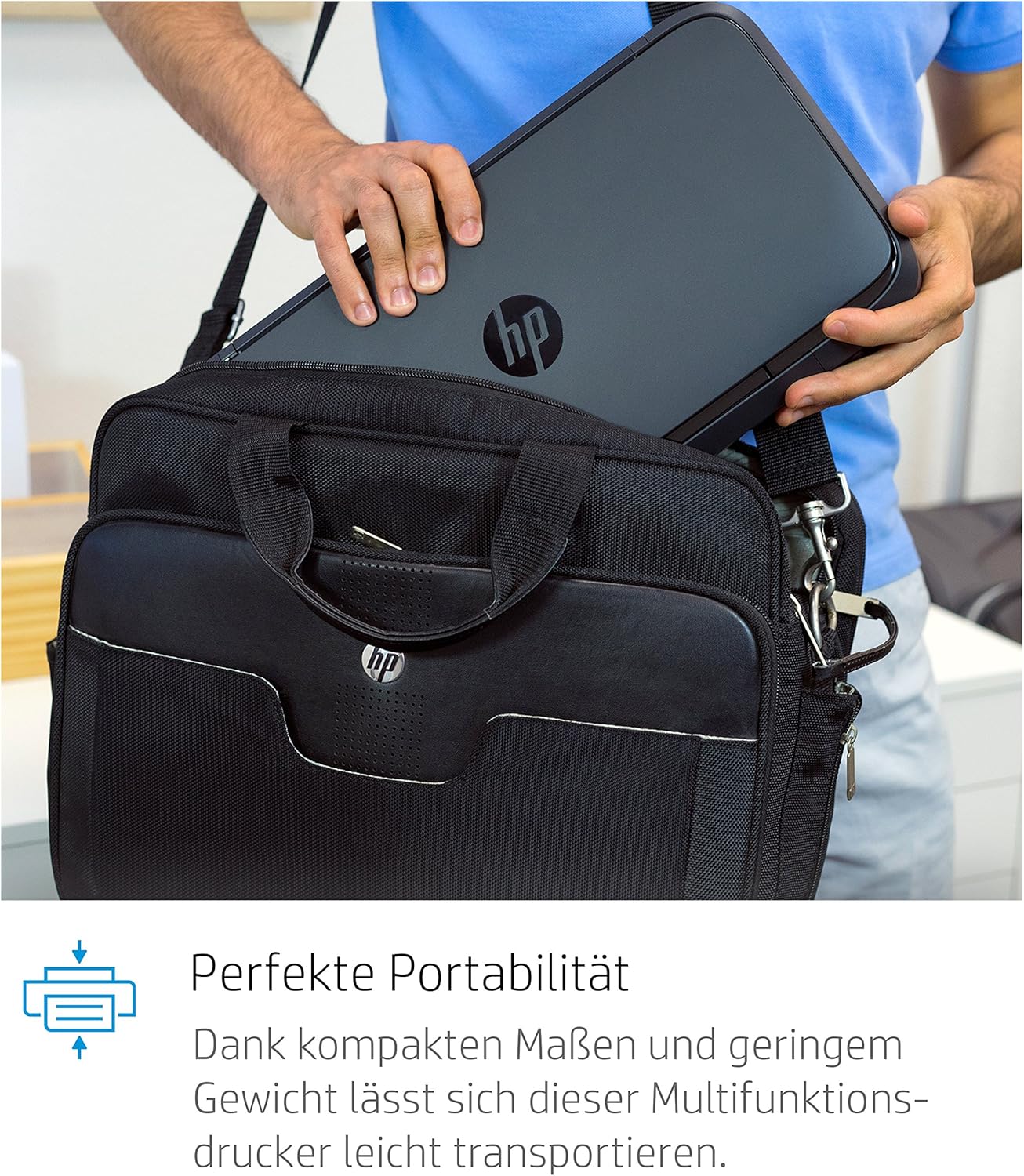 HP OfficeJet 200 Mobiler Tintenstrahldrucker (A4, Drucker, WLAN, HP ePrint, Airprint, USB, 4800 x 1200 dpi) schwarz