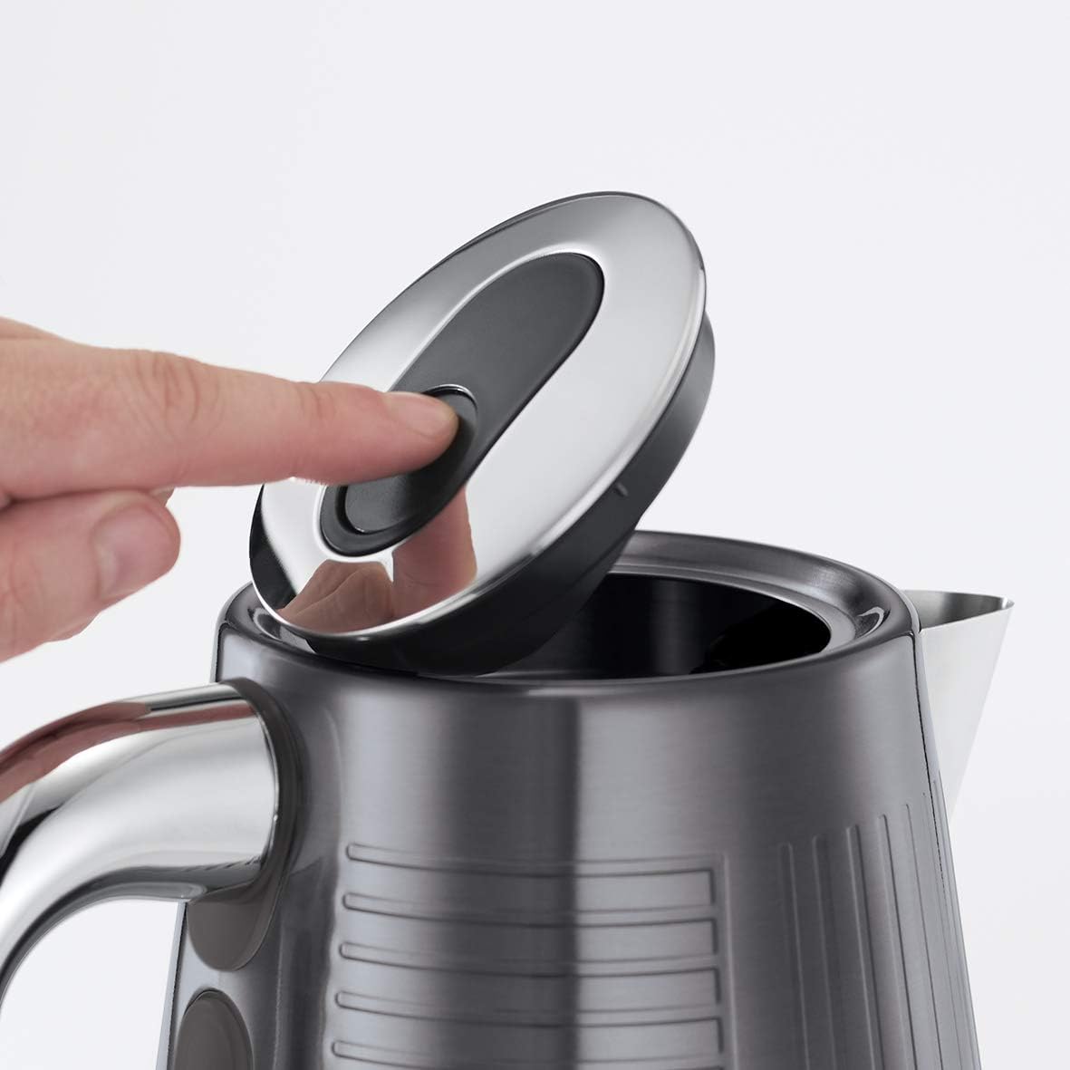 Russell Hobbs GeoSteel Frühstückset Toaster, Wasserkocher und Kaffeemaschine