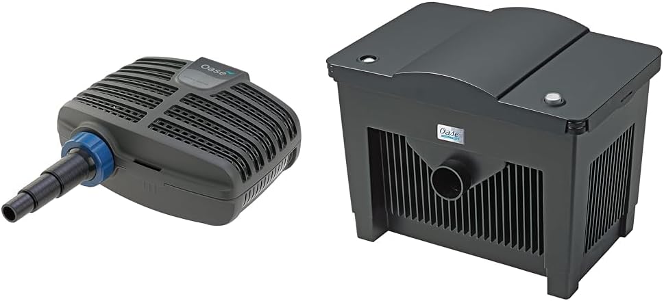 OASE 51096 Filter und Bachlaufpumpe AquaMax Eco Classic 5500, 5300 l/h F?rderleistung, energiesparende Bachlaufpumpe, Teichpumpe, Filter, Pumpe, Bachlauf, Dunkelgrau