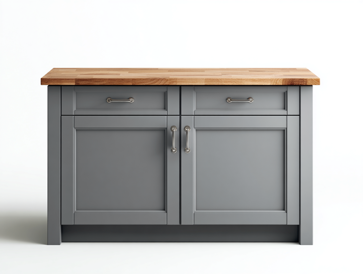 Sideboards Holz 120x50x90 cm - Grau - Naturholzplatte - geeignet für Esszimmer - Klassisches Design