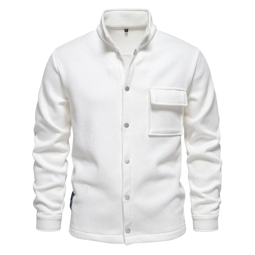 Herren-Winterjacke | Mit dickem Fleecefutter | Stehkragen mit Knopfleiste