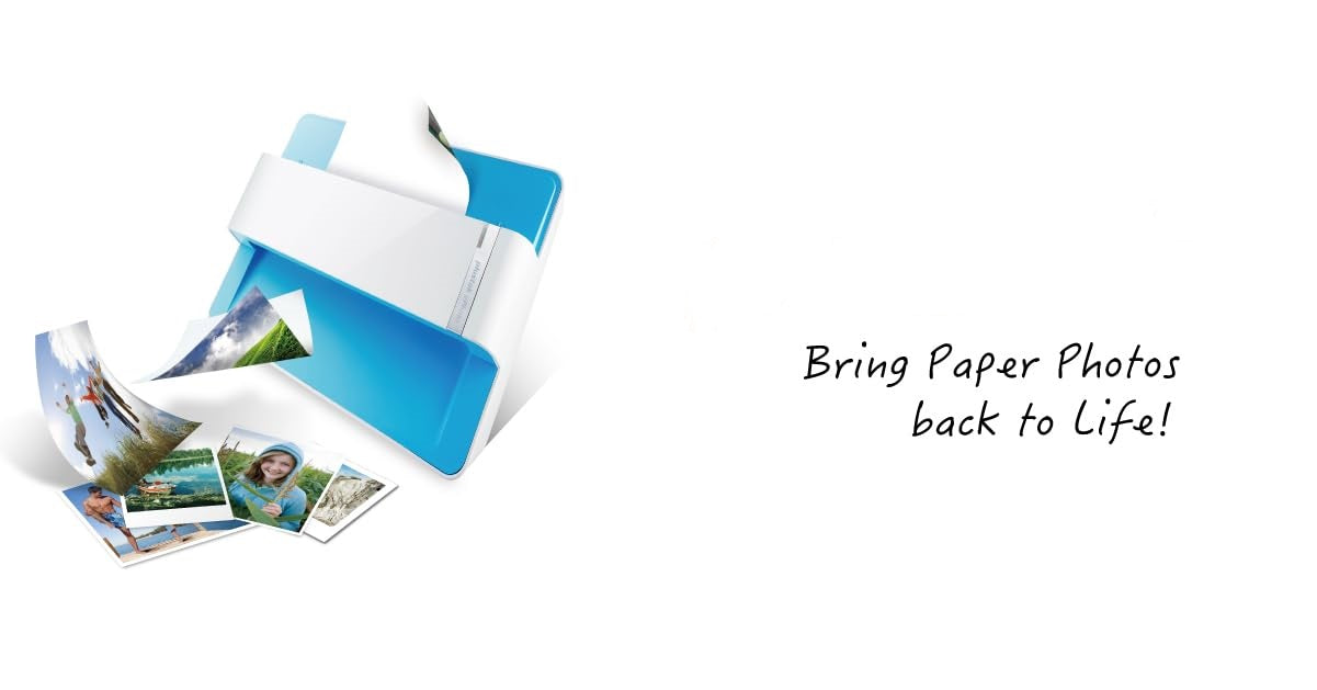 Plustek Photo Scanner, 4x6 Photo in 2sec, Auto Crop and Deskew CCD Sensor