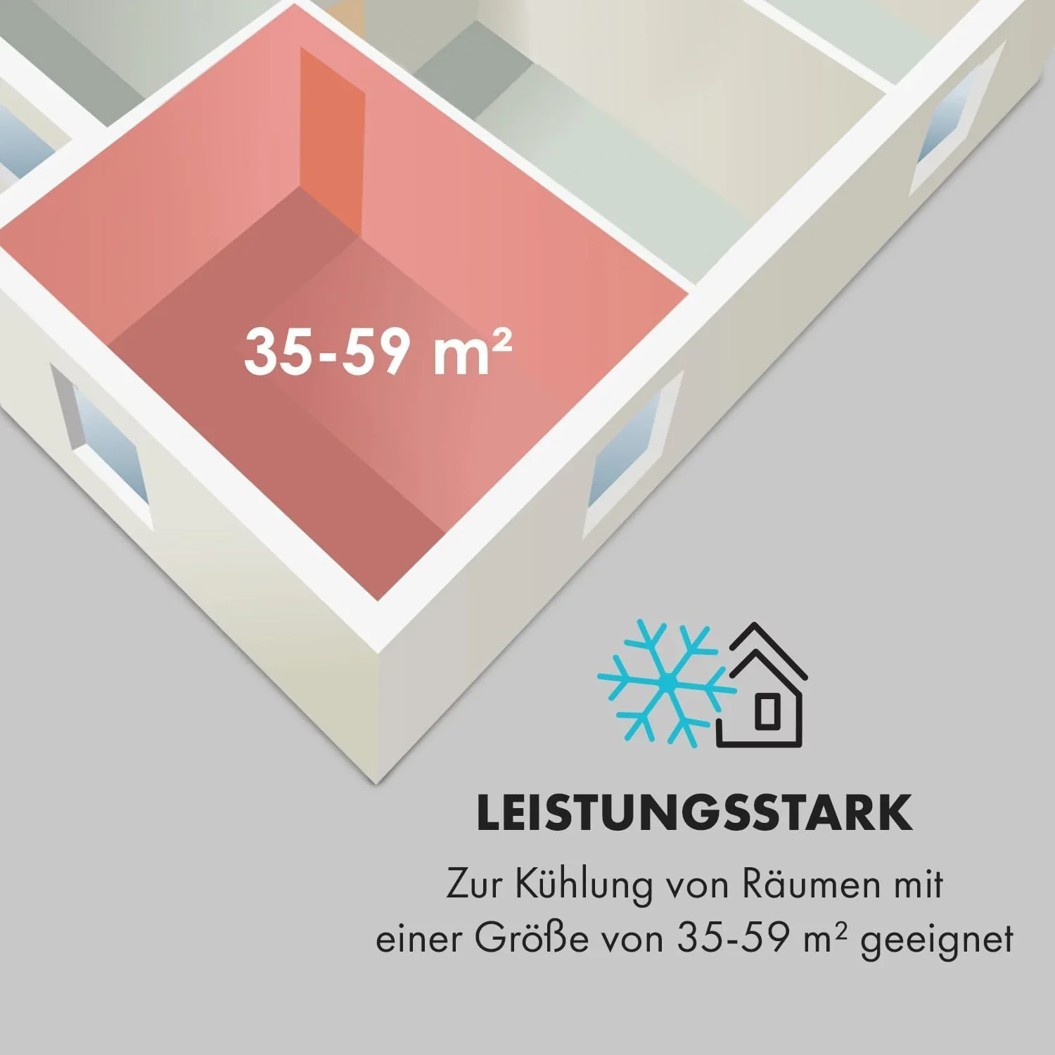 Klarstein Mobile Klimaanlage mit Abluftschlauch, 3-in-1 Klimager?t mit Ventilator, Luftentfeuchter & Nachtmodus, Kleine & Portable Klimaanlage f��r Wohnung & B��ro, 12000 BTU Niedrig Verbrauch