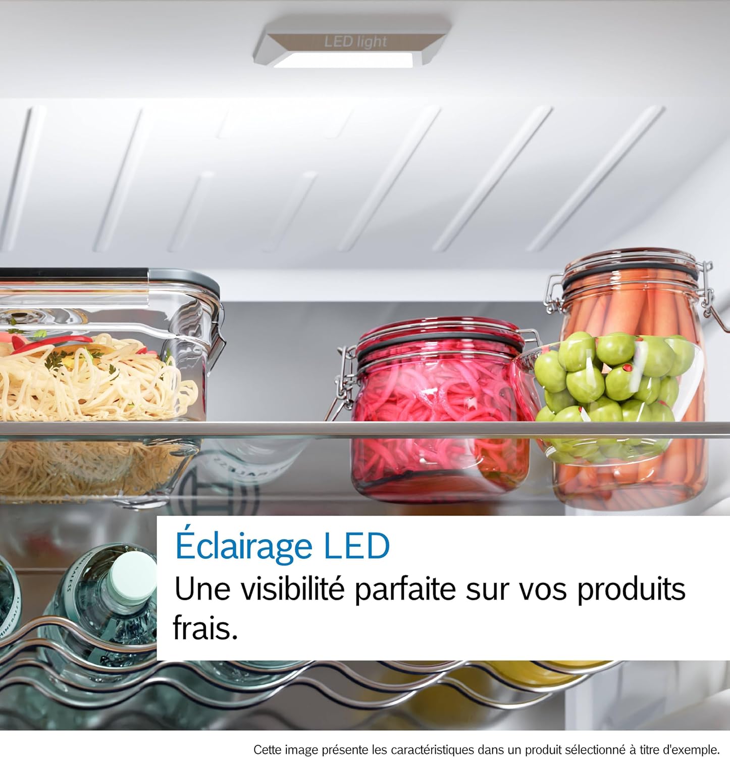 Bosch KIR41NSE0 Série 2 - Réfrigérateur, encastrable, CoolAirflow | 122,1 x 54,1 cm, 204 L, Home Connect, éclairage LED, Fonction Super réfrigération, Noise Class B (30-35 dB)
