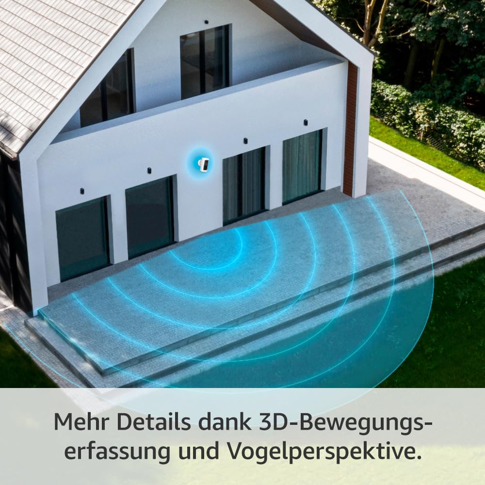 Ring Außenkamera Pro Solar (Stick Up Cam Pro) | Solarbetriebene Überwachungskamera aussen mit 1080p-HDR-Video, WLAN, 3D-Bewegungserfassung, Alexa-kompatibel | 2 Sicherheitskameras