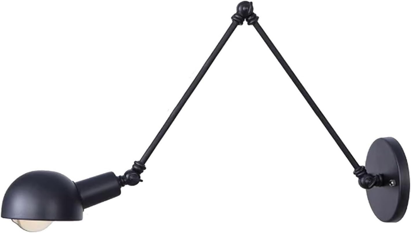 Doppelarm-Wandlampe, verstellbar, drehbar, Metall, Retro, minimalistische Nachttisch- und Flurbeleuchtung mit E27-LED-Leuchtmittel, moderne Wohnkultur