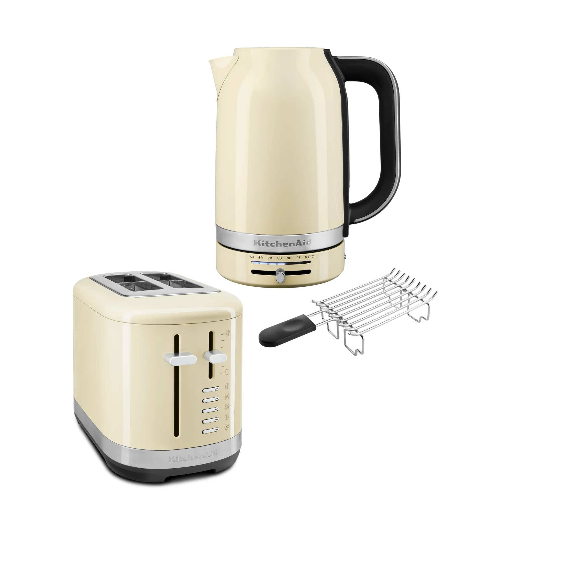 2025 KitchenAid Ontbijtpakket inclusief Waterkoker 5KEK1701, Toaster 5KMT2109 + Broodjeshouder