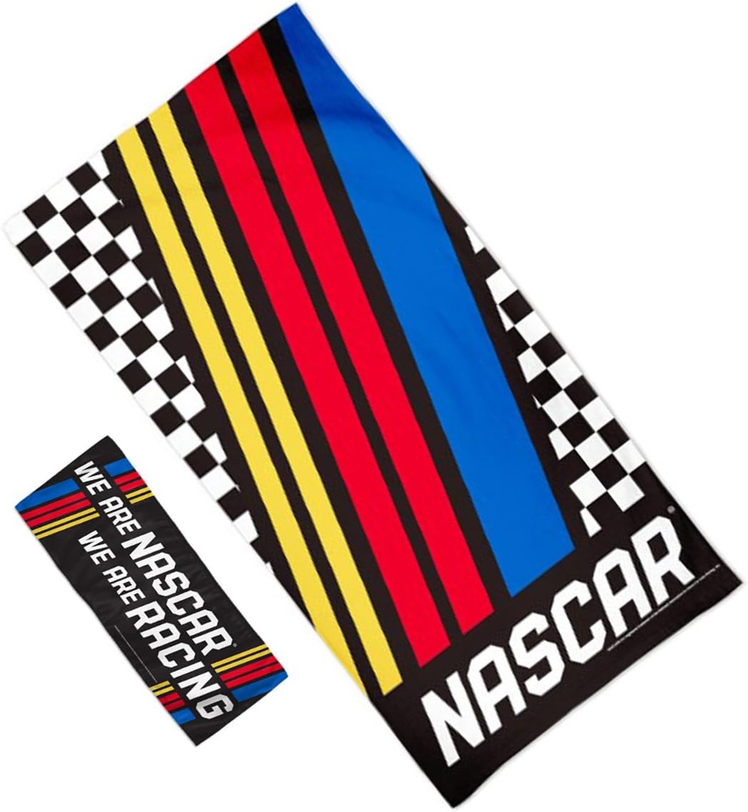 WinCraft NASCAR Premium Beach Towel and Cooling Towel Gift Set, We are NASCAR We are Racing