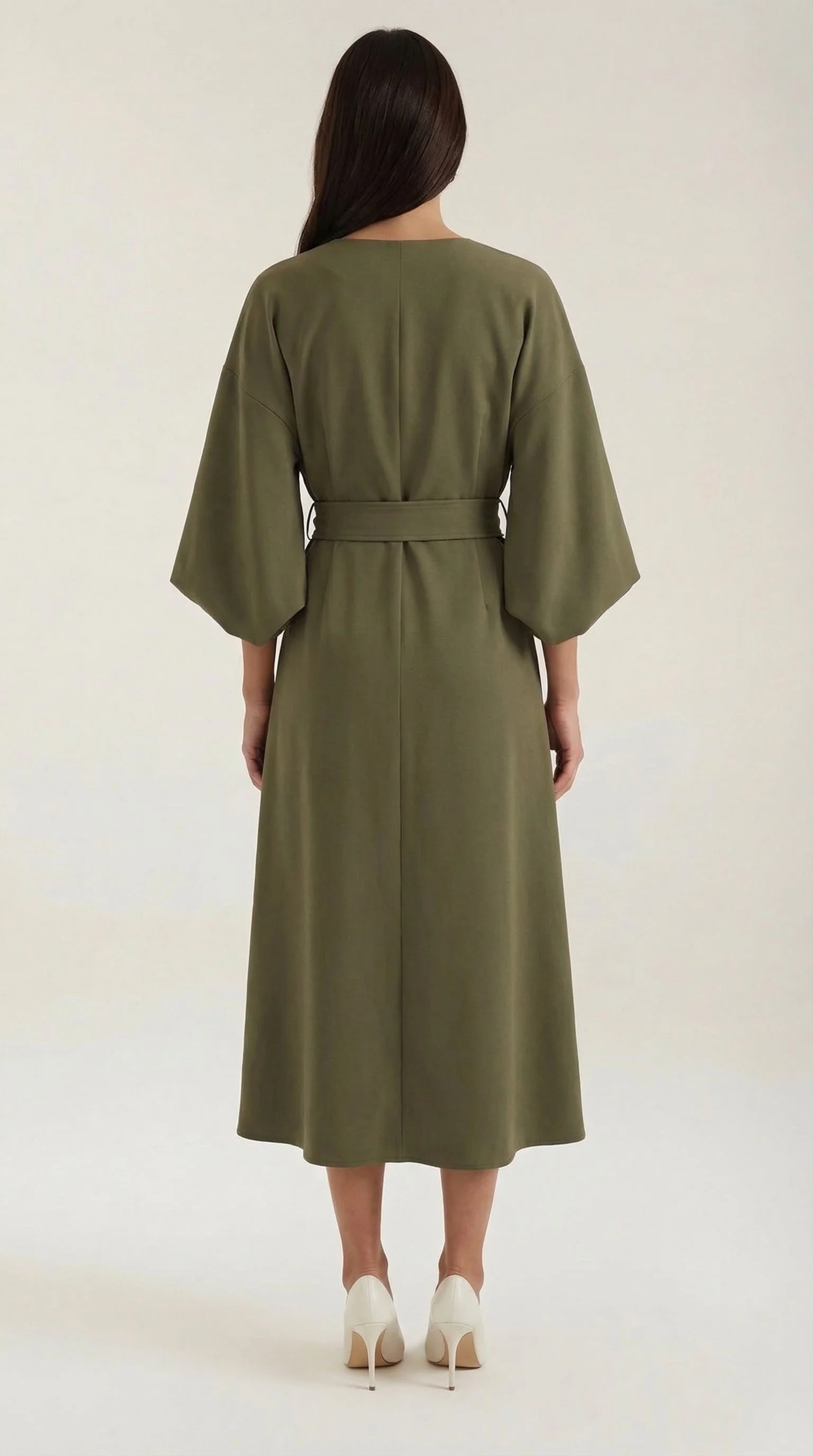 Midikleid mit Ballon?rmeln