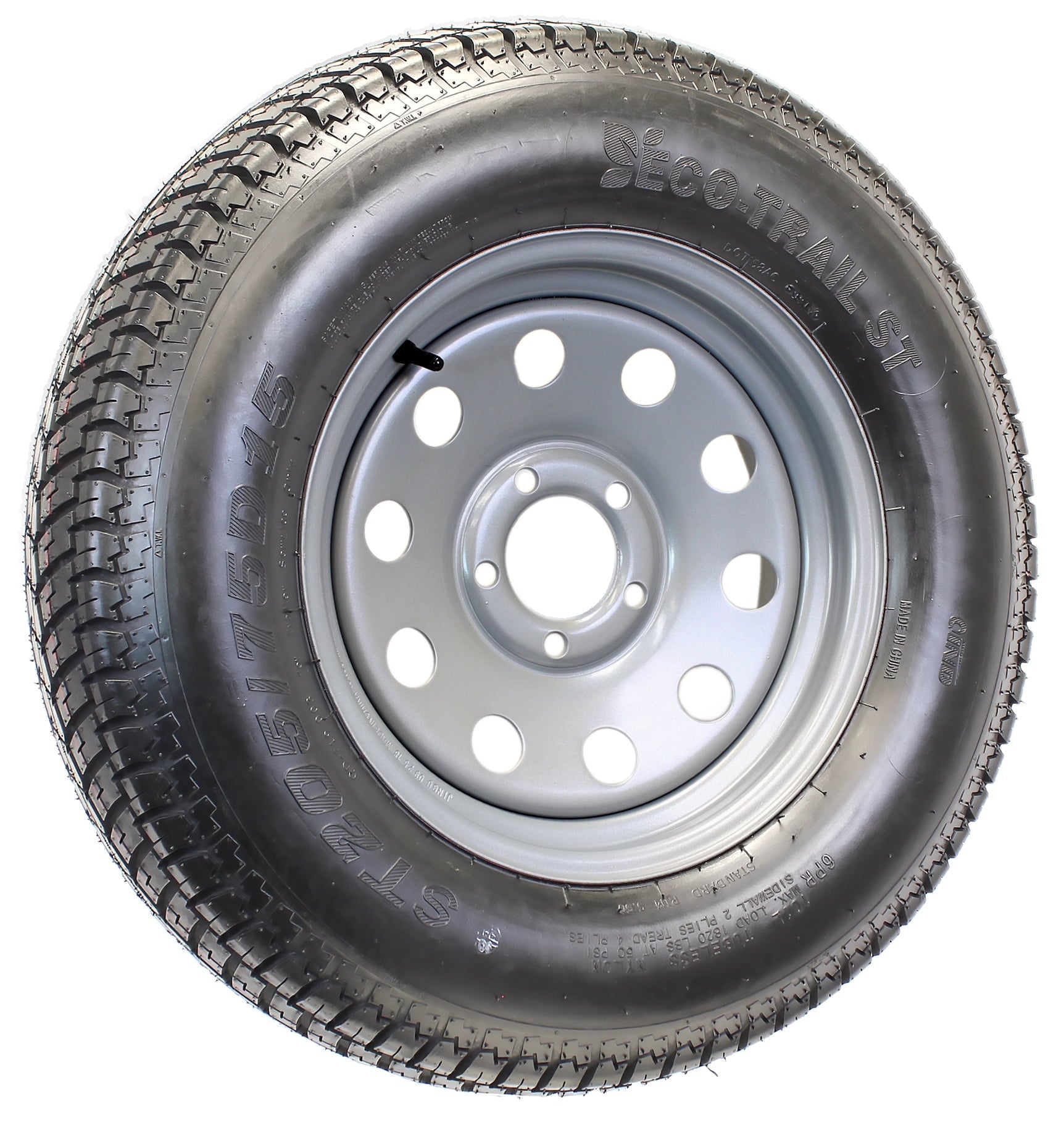2025 Aanhangerband op Velg ST205/75D15 F78-15 205/75-15 LRC 5-Gaats Wiel Zilver