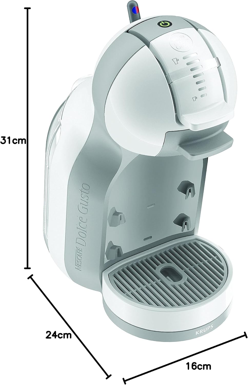 NESCAF DOLCE GUSTO MINI ME by KRUPS arctic-grey/ schwarz automatische Kaffeekapselmaschine