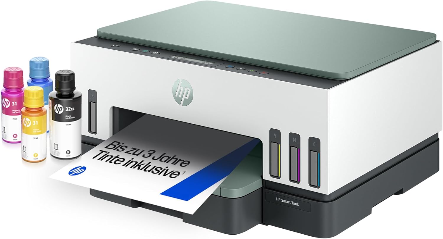 Smart Tank 7007 3-in-1 Multifunktionsdrucker (WLAN; Duplex-Druck) – 3 Jahre Tinte inklusive, 3 Jahre Garantie, großer Tintentank, hohe Reichweite, Drucken in hoher Qualität