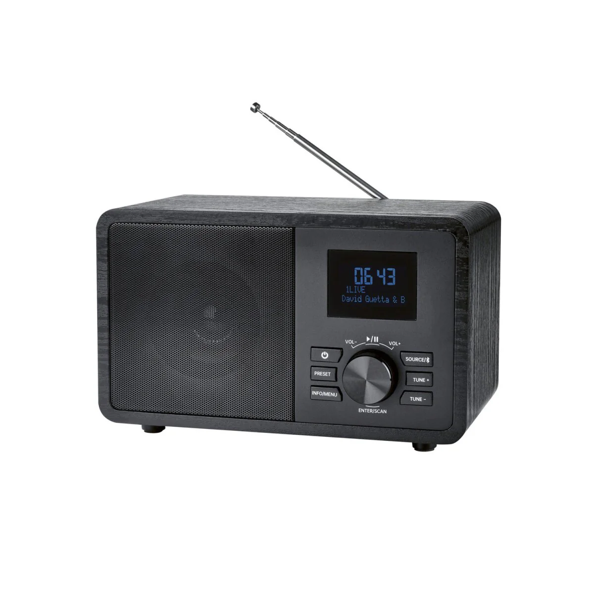 SILVERCREST? DAB+-Bluetooth?-radio, in houtlook (zwart) - B-keus zeer goed