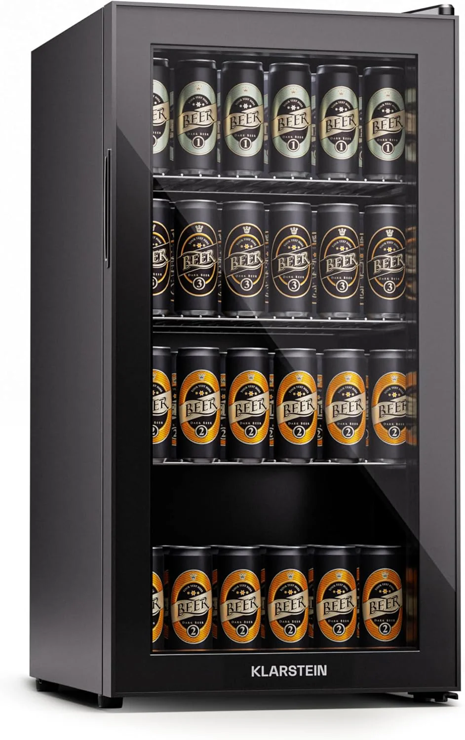 Klarstein Mini K��hlschrank mit Glast��r f��r Zimmer, Getrnkek��hlschrank mit Verstellbaren Ablagen, Kleiner 80 Liter, Indoor/Outdoor K��hlschrank Leise