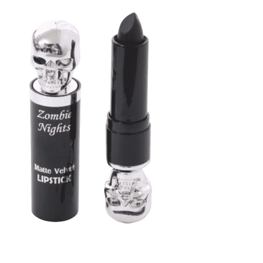 Saffron Zombie Lipstick a?? 01 True Ebony Black