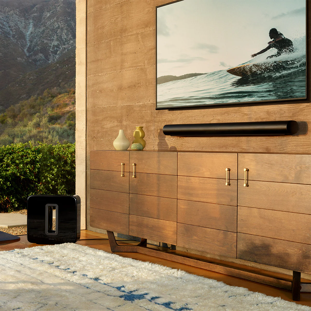 2025 Definitieve Sonos Immersieve Set met Arc Ultra Soundbar, Subwoofer Sub 4 en Paar Era 300 Draadloze Luidsprekers (Zwart)