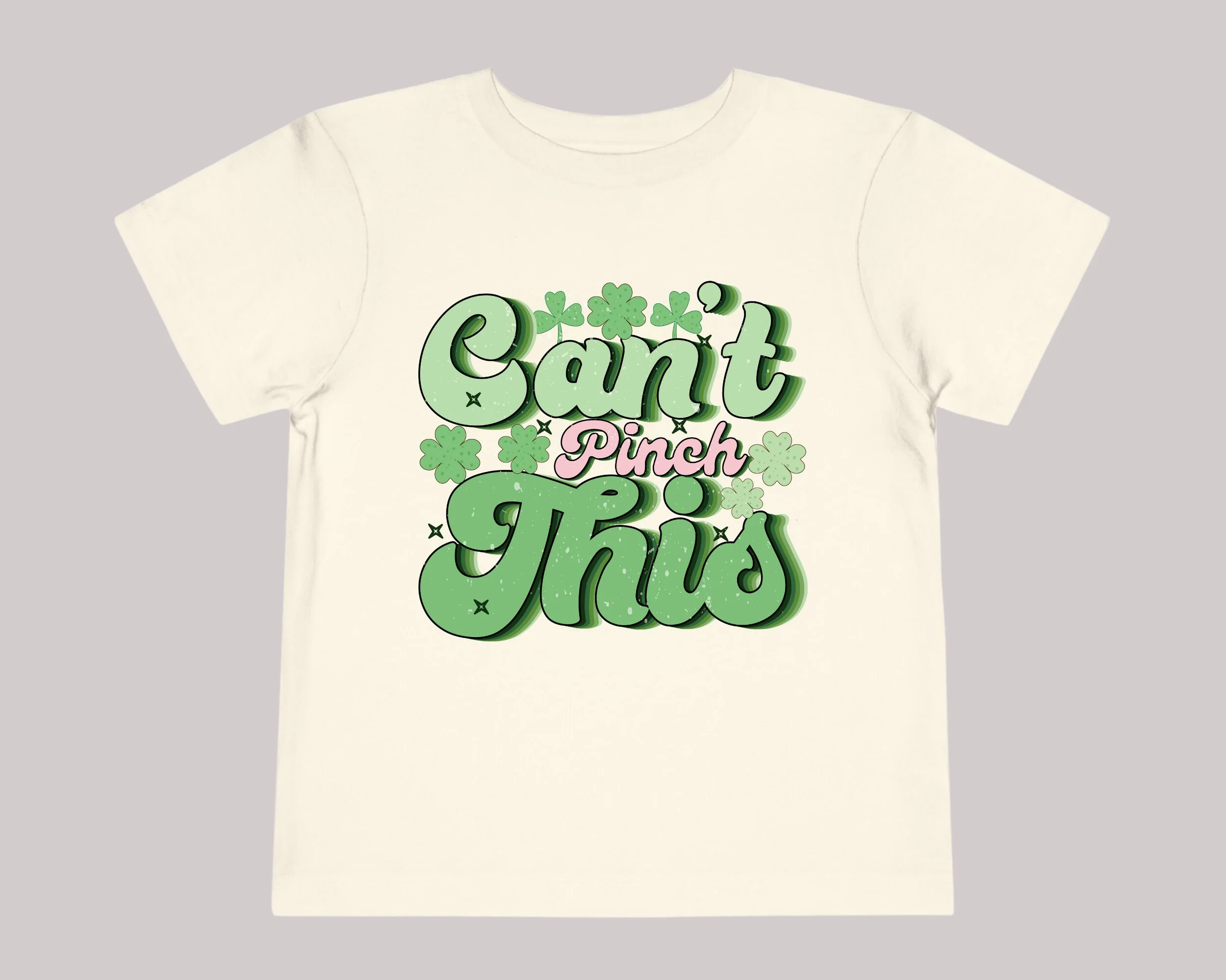 Can't Pinch This Toddler Shirt - Funny St Patrick's Day Kids Shirt - Retro Natural Toddler Tee