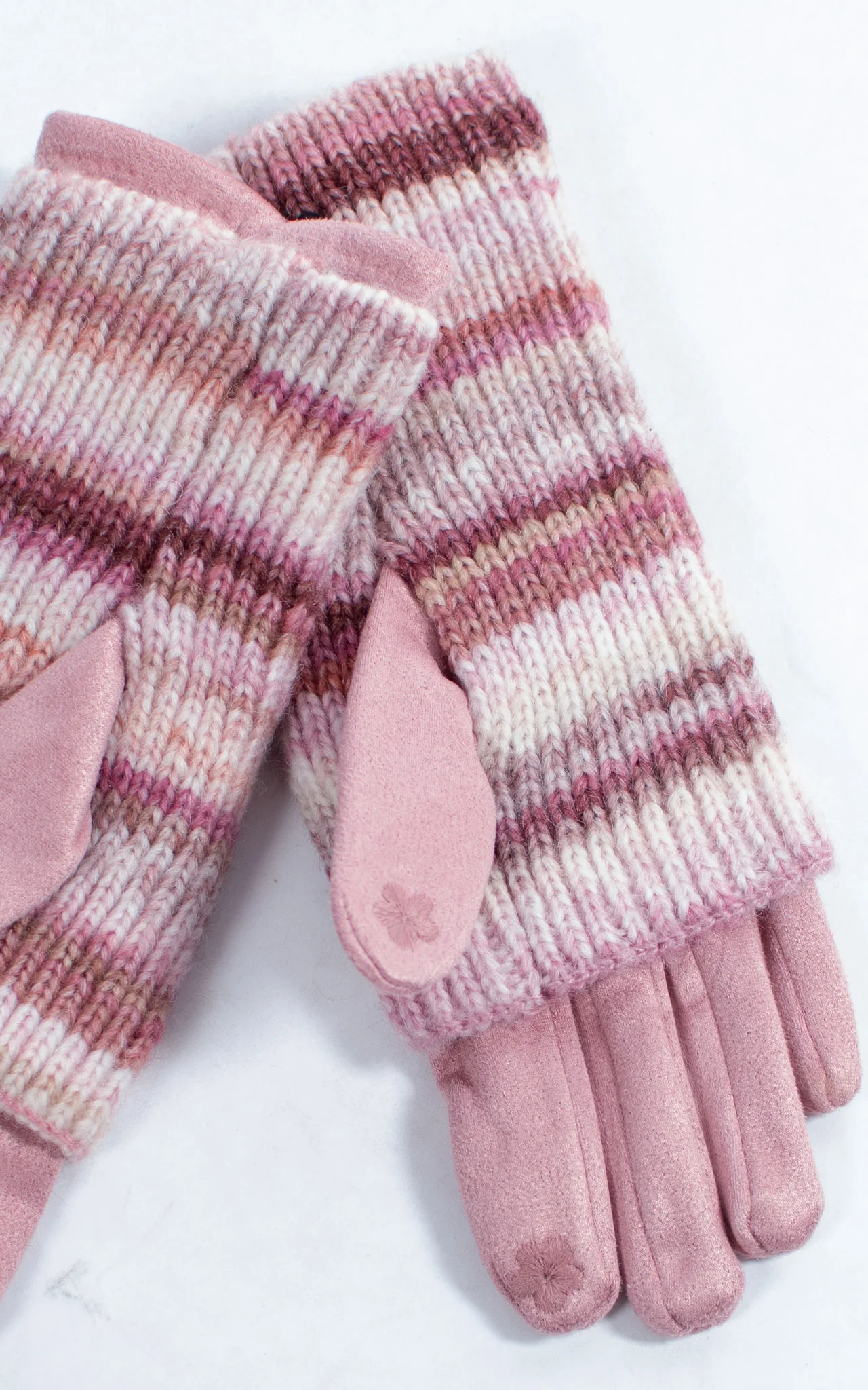 Gloves | 3-in-1 | Stripes | Pink