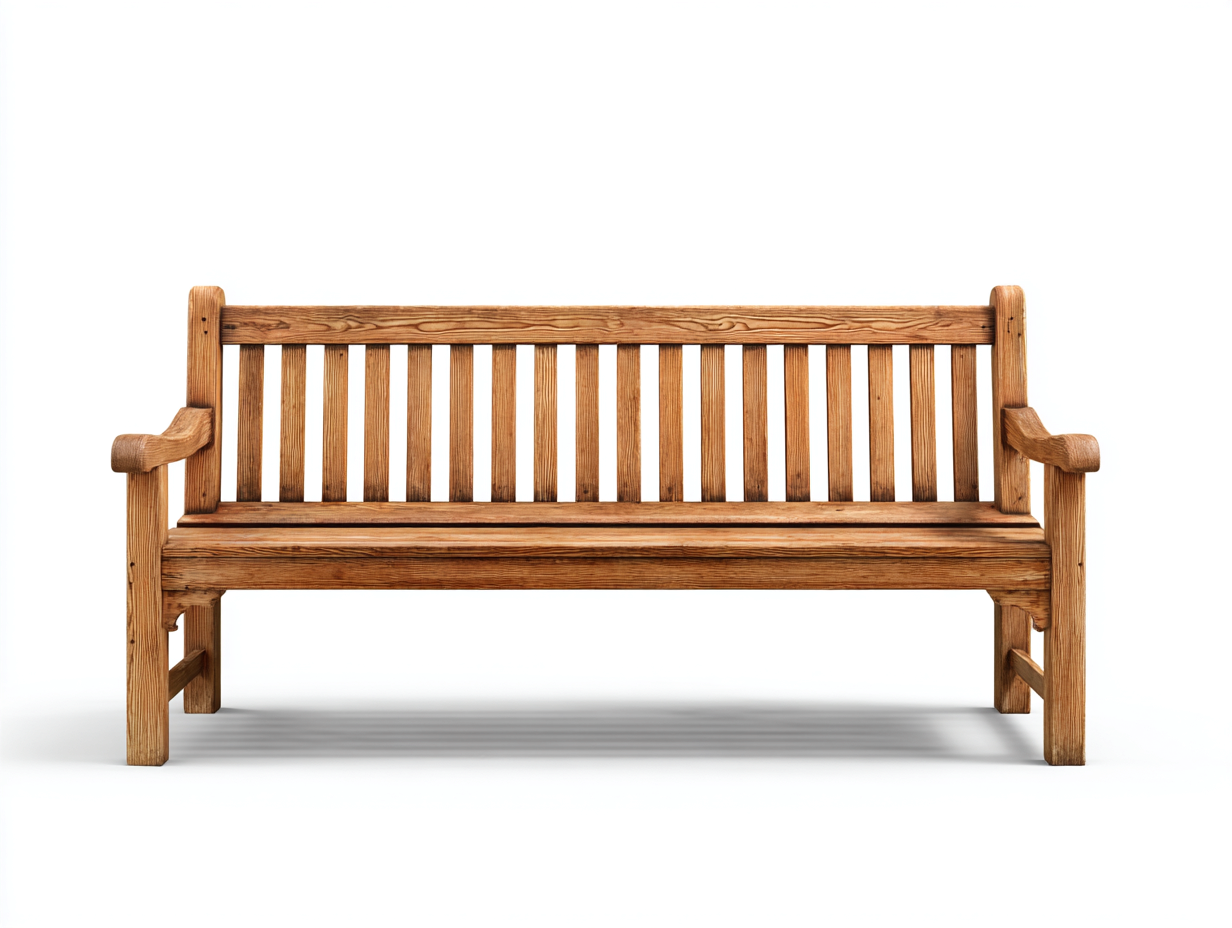 Gartenbank Holz für Garten und Terrasse 150x60x90 cm - Naturholz - Klassisches Design