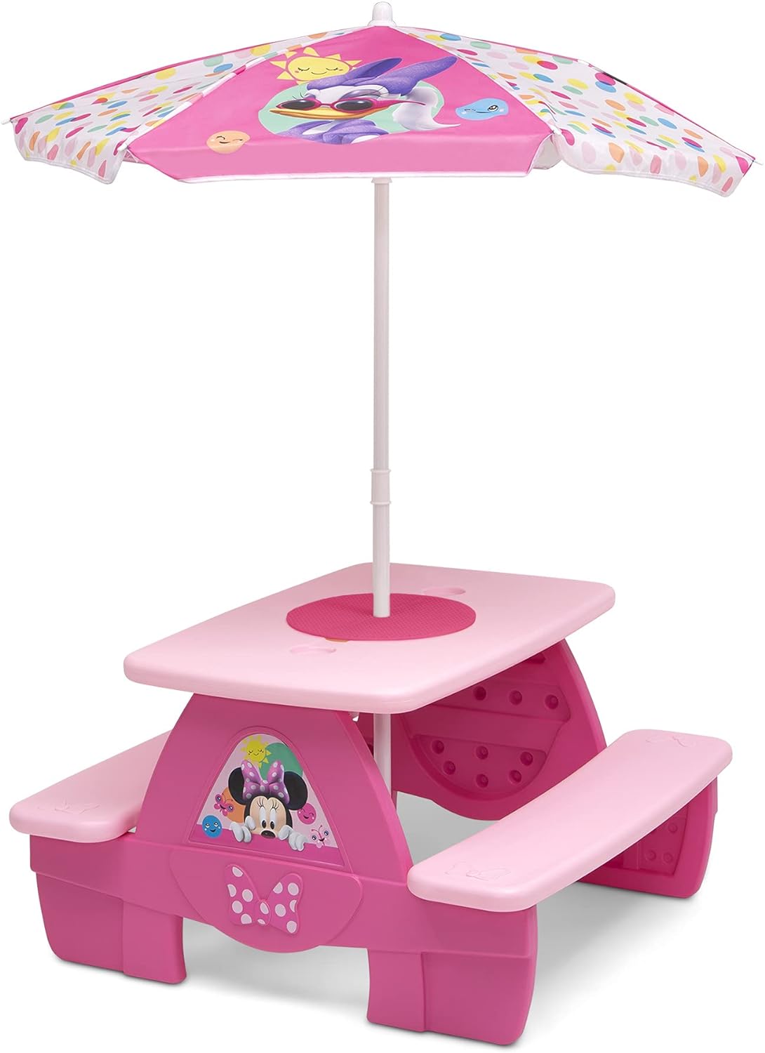 2025 Delta Children 4-zits Activiteiten-Picknicktafel Minnie Mouse