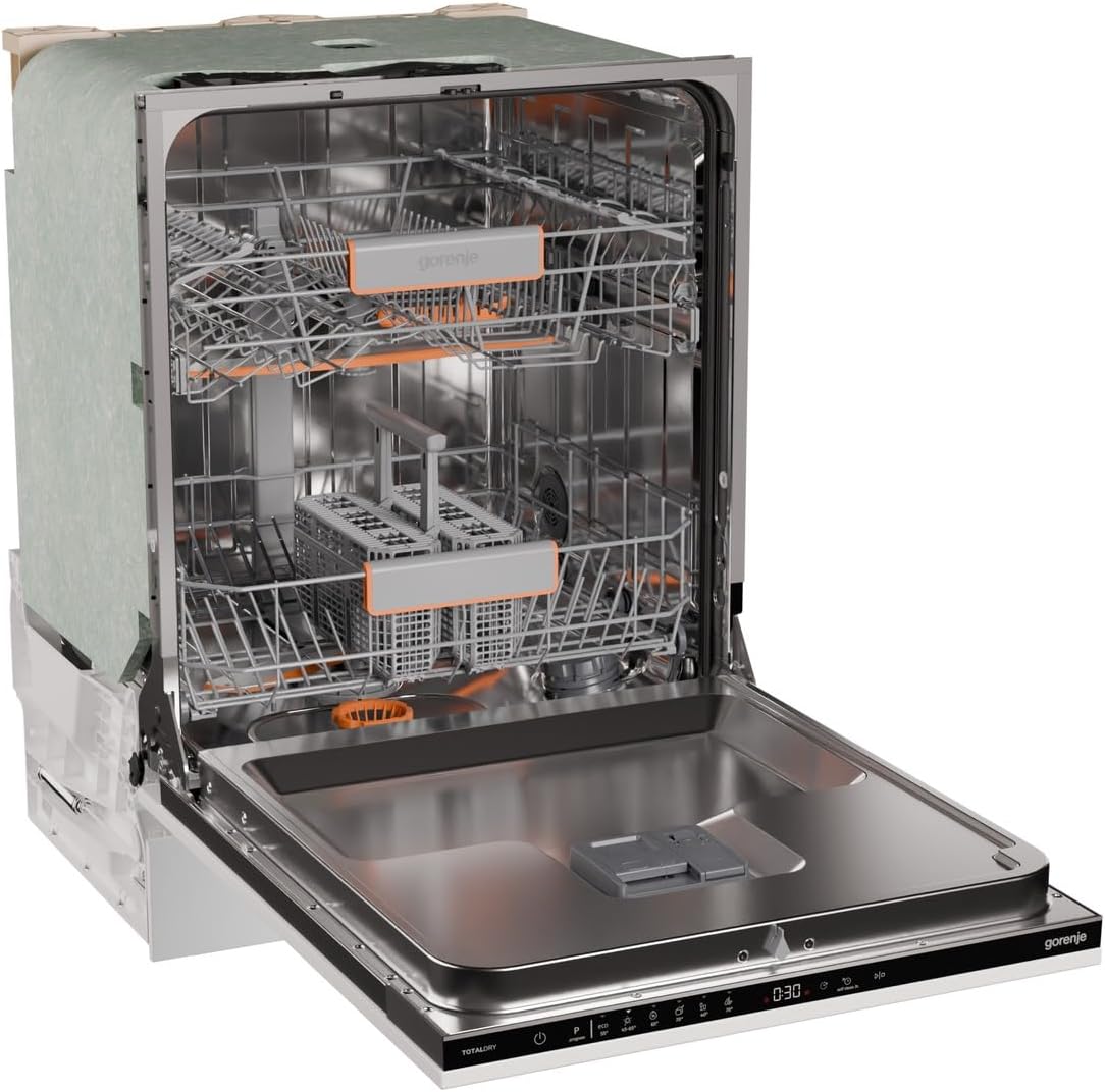 Gorenje GV663A66 Geschirrspüler/Einbaugerät FRONT NICHT ENTHALTEN/Made in EU/60 breite/16 Maßgedecke/8 Programme/TotalDry/Nachtprogramm/Status LED Licht/EEK: A-10%/Einbaumaße (HxBxT): 82 x 60 x 55,5cm