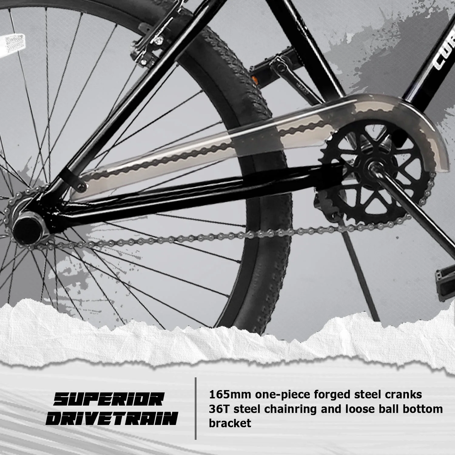 cubsala 24 Inch BMX Race Bike Trident Bicycles Beginner-Level to Advanced Riders with 2 Pegs Trick Cycling and Professional Riding, Black