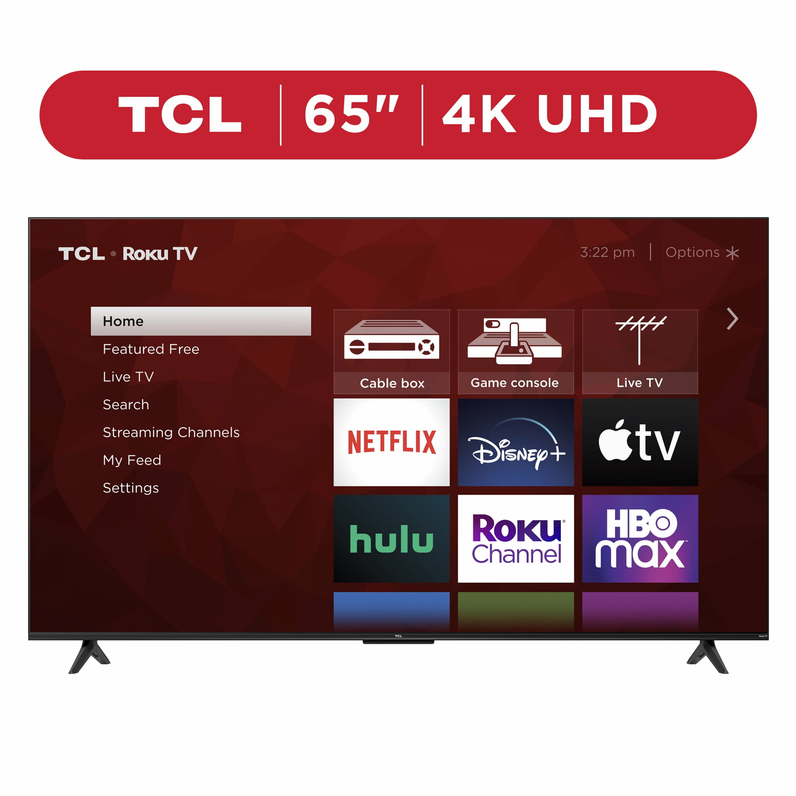 TCL 65��� 4K UHD HDR Smart TV with Roku, 4-Series, Voice Control, Dual-Band WiFi, 4 HDMI Inputs