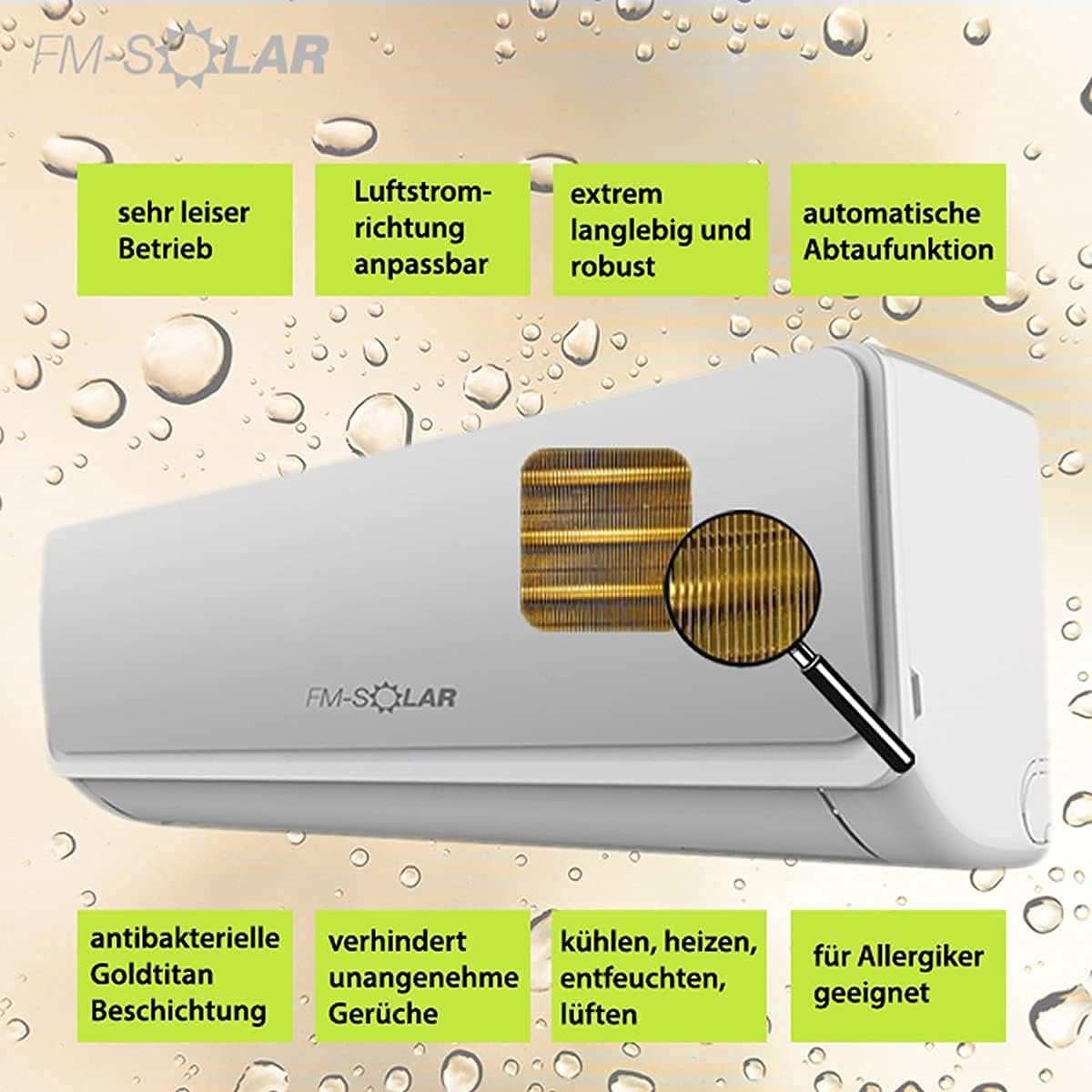 Split Klimaanlage 12000BTU Klimagerät Inverter WLAN R32 3,5kW Splitgerät Leitung
