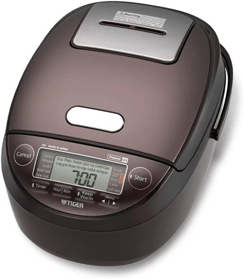 Tiger JPK-G10A 1.0L Multi-Functional Rice Cooker with Induction Heating - Brown