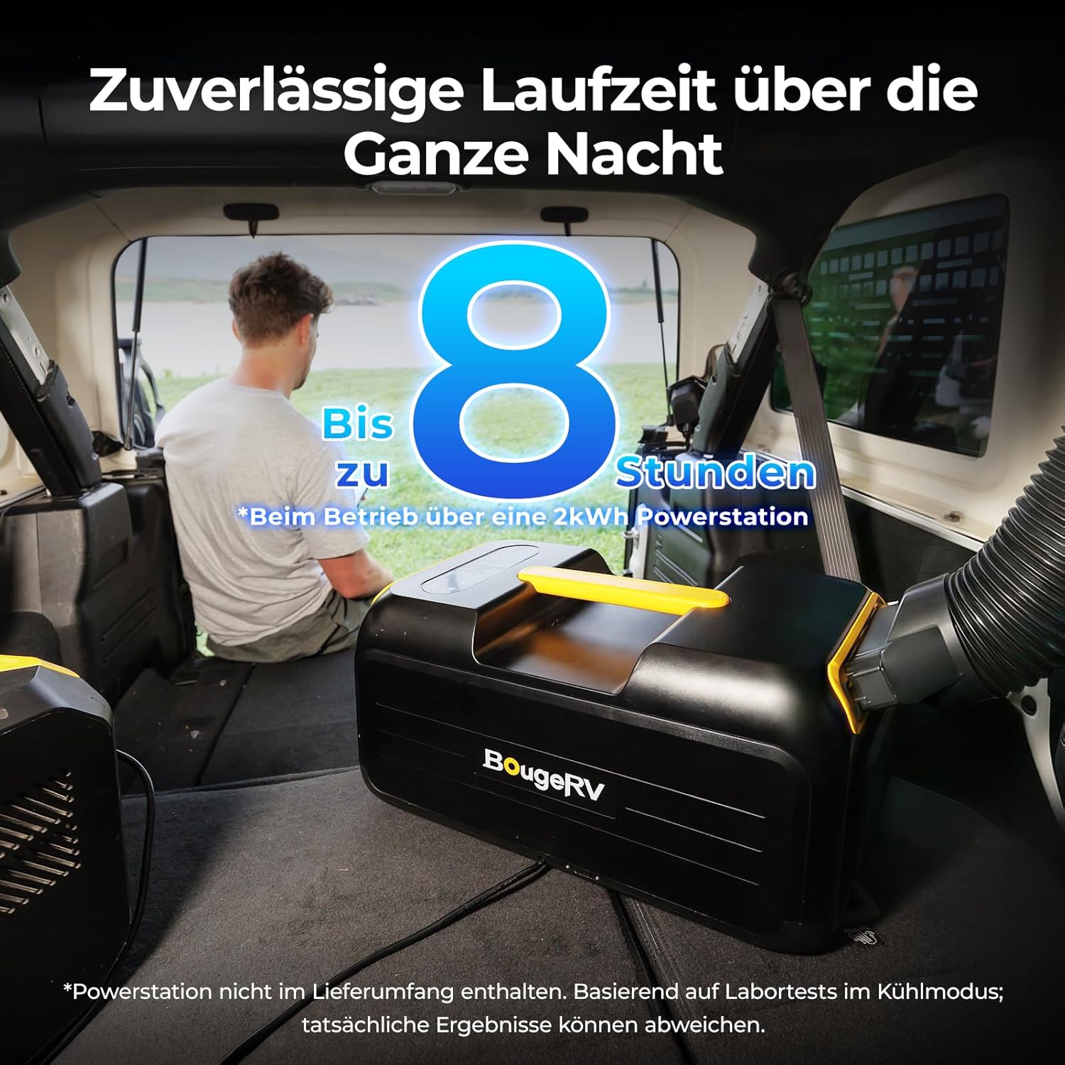 BougeRV 2026 PC35 Mobile Klimaanlage, 3500 BTU Tragbare Klimaanlage, 5 in 1 Klimagerät mit App, Kompakt mit Griff, AC 100V-240V, Camping Klimaanlage für Wohnmobil, Zelt, Lkw, Van