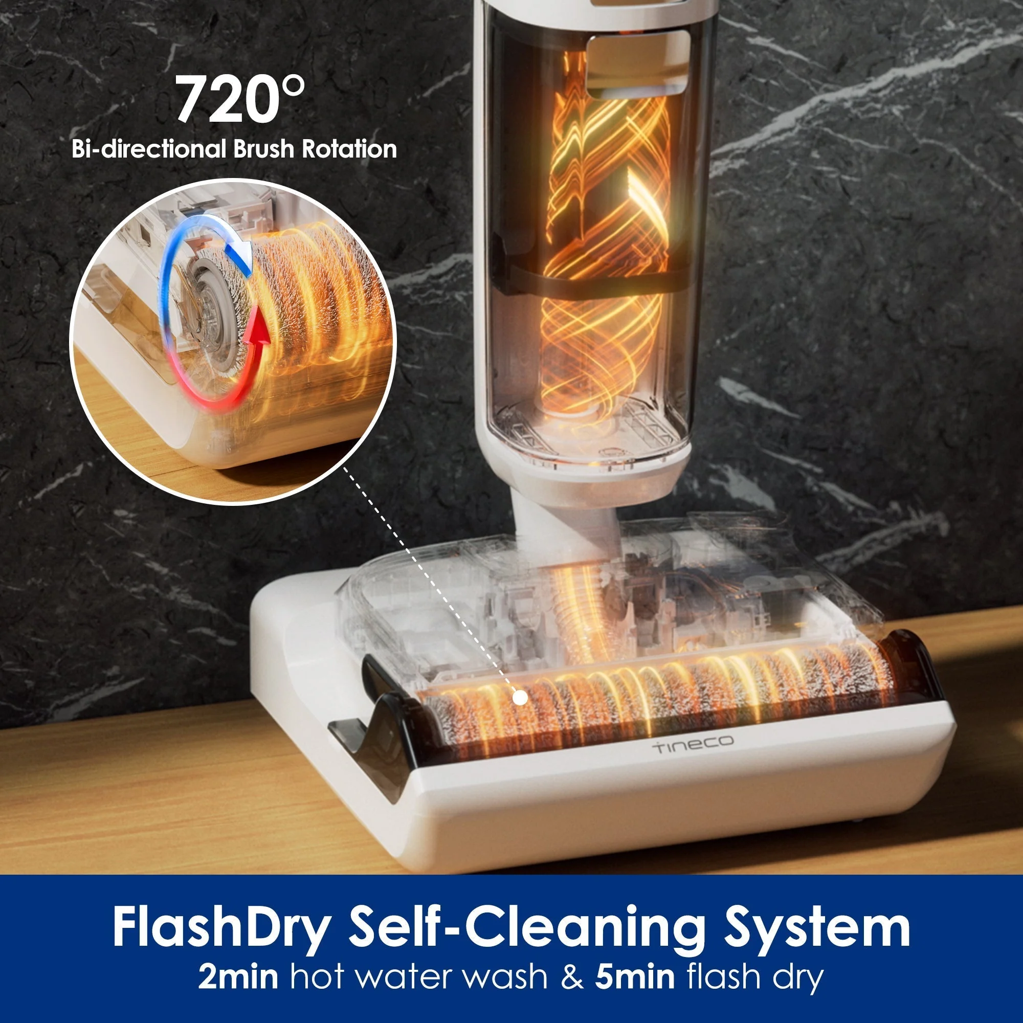 2025 Tineco Stretch S6 Draadloze Stofzuiger met HyperStretch Technologie en Flashdry Zelfreinigingssysteem